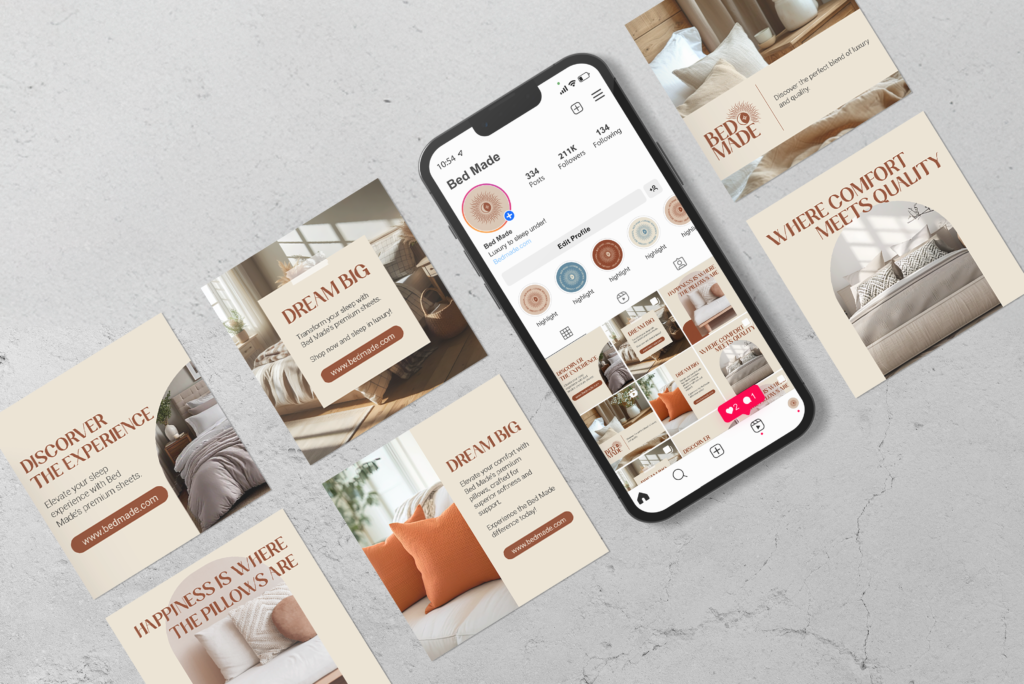 Social media Bed Made